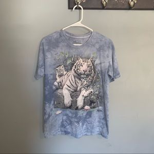 The Mountain Blue and White Tiger T-Shirt Size XL